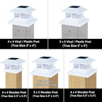 2-Pack Solar Post Cap Lights, White Waterproof