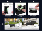 16-Pack Black Solar Patio Lights, Outdoor LED