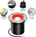 Multicolor In-Ground Solar Lights, Flat LED Landscape