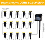Warm White Flat Solar Walkway Lights, Waterproof LED