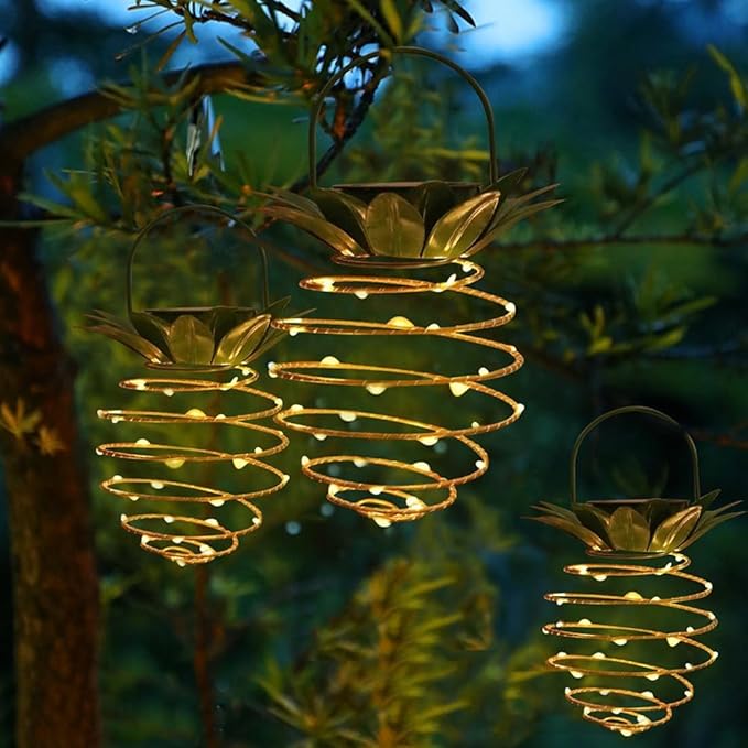 Solar Yard Path Lights 4-Pack, Waterproof