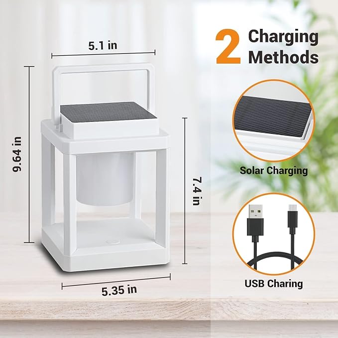 Garden Solar Lantern Set, Metal Yard Lighting