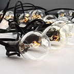 Outdoor String Lights, 50ft Black Waterproof LED