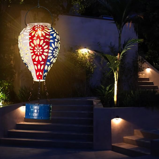 Garden Solar Lanterns, Waterproof LED Backyard Lights