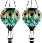 Sunflower Solar Lanterns, Waterproof LED Porch Lights