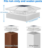 Solar Post Cap Lights 12-Pack, 3-Mode Waterproof LED