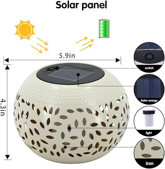 Solar Table Lanterns Outdoor Waterproof-2PACK Dancing Flickering Flame Solar Lights,White Metal Desktop Decorative Lamps for Gifts for Women Mom Desk Patio Garden Yard Decor