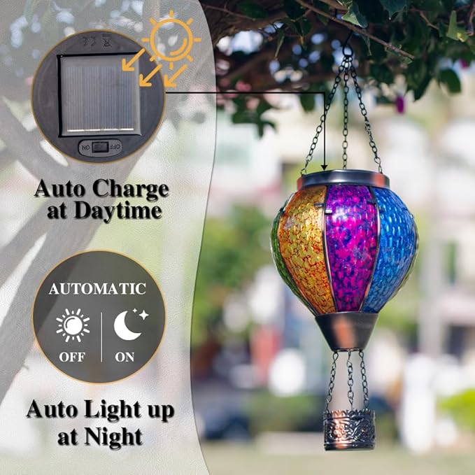 Garden Solar Garden Lanterns, Elegant Waterproof LED
