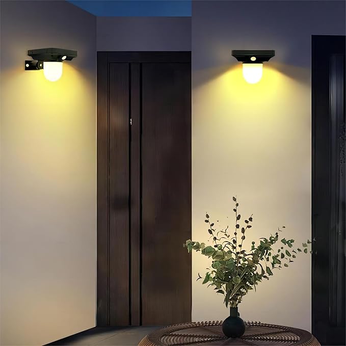 S NMT Solar Landscape Spotlight, 4 Pack IP65 Waterproof Outdoor Garden Solar Powered Pathway Light Motion Sensor Path Lighting for Yard, Patio, Pathway