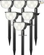 76 LED Solar Yard Spotlights 6-Pack, LED