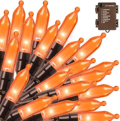 18ft Halloween LED String Lights, Waterproof Timer Lights
