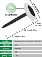 6-Pack Solar Ground Disk Lights, Waterproof LED
