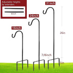 2-Pack 2" Shepherd's Hooks, Heavy-Duty Garden Stakes