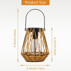 2-Pack Elegant Garden Solar Lanterns for Yard, Waterproof LED