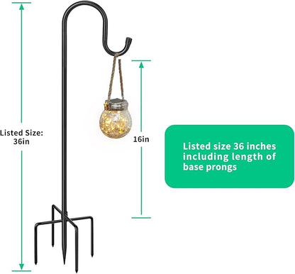 Heavy-Duty Shepherd's Hooks 2-Pack, 36" Garden