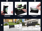 16-Pack Black Solar Gutter Lights, Outdoor LED