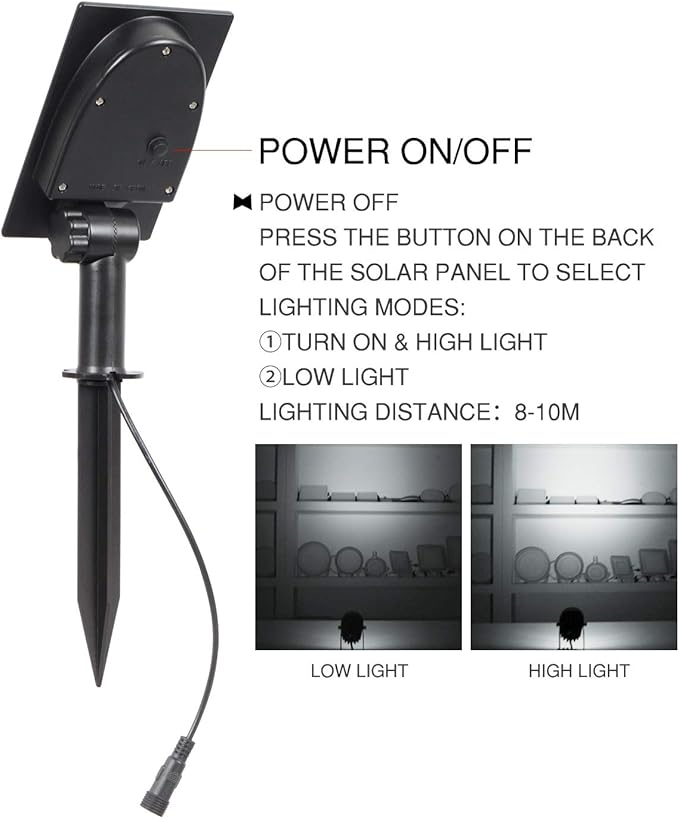 Solar Wall Spotlights, Waterproof