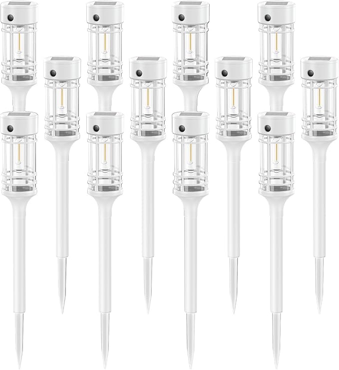 Solar Driveway Path Lights 12-Pack, IP65 Waterproof