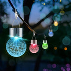 24-Pack Globe Solar Lanterns, Waterproof LED Porch Lights