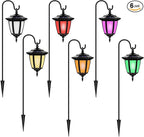 6-Pack Moroccan Solar Hanging Lantern, 34" Outdoor Pendant