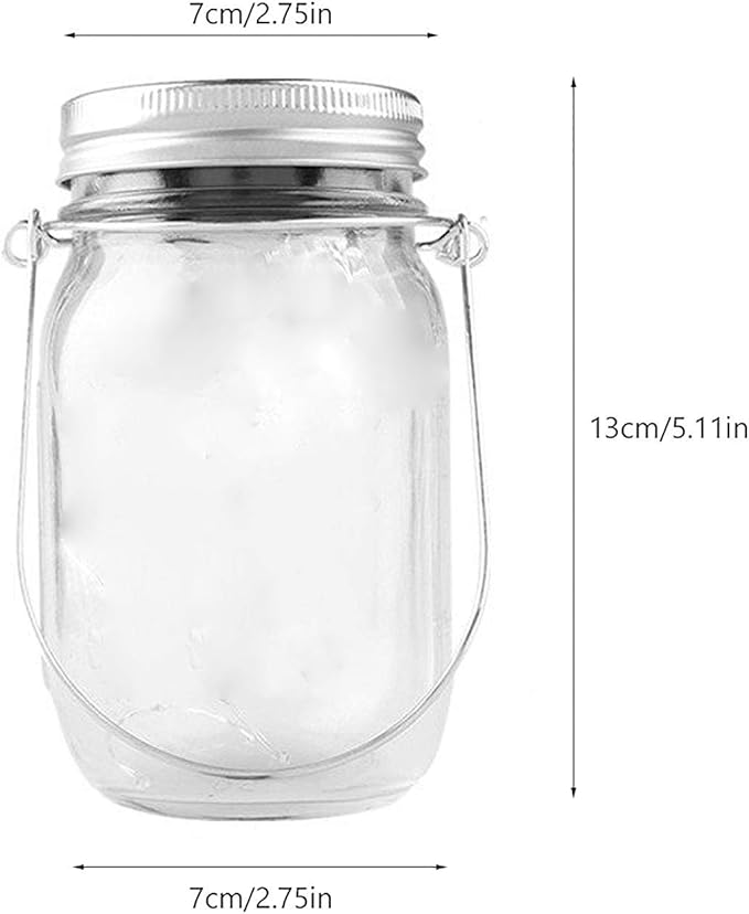 Mason Jar Solar Lights,8 Pack 30 Led Fairy Hanging Jar Lights,Solar Lanterns for Outdoor Patio Party Garden Wedding Christmas Decor Lights(Mason Jars/Handles Included)