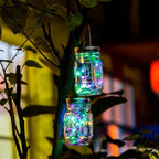 Mason Jar Lid Fairy Lights 8-Pack, Solar Garden LED