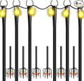 6-Pack Metal String Light Poles, 10ft Backyard Stands