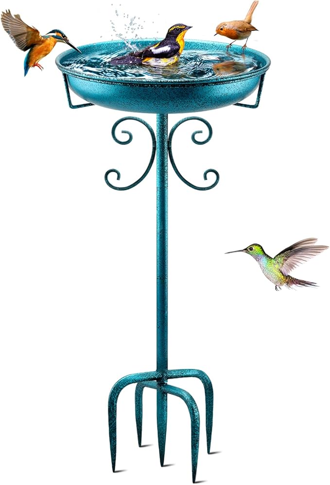 Classic Bird Bath & Feeder, Outdoor Metal