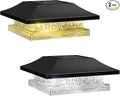 2-Pack Solar Patio Post Lights, Outdoor LED Caps