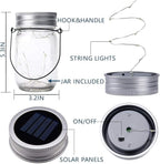 Solar Mason Jar Lights, 30 LED Fairy Firefly