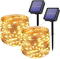 2-Pack 100 LED Christmas Twinkle Lights, 39ft Waterproof for Patio