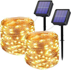 2-Pack 100 LED Christmas Twinkle Lights, 39ft Waterproof for Patio