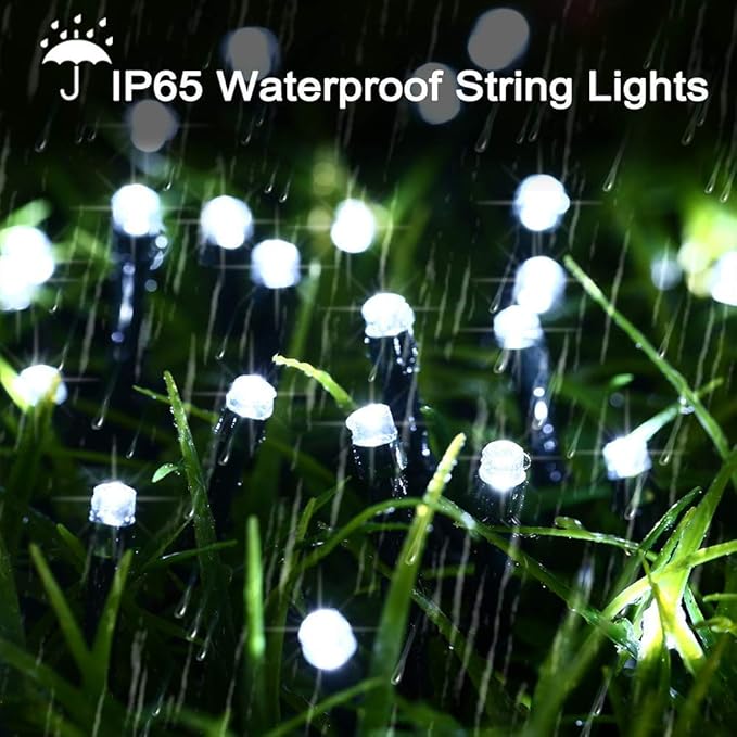 200 LED Christmas Fairy Lights, 8-Mode Waterproof