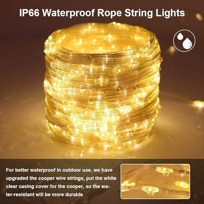 328ft LED Patio String Lights, Waterproof Outdoor