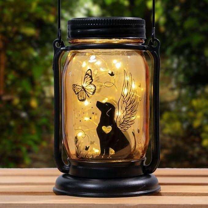 Dog Solar Lawn Figurine Light, Waterproof