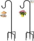 2-Pack 36" Garden Shepherd Hooks, Iron Plant Hangers