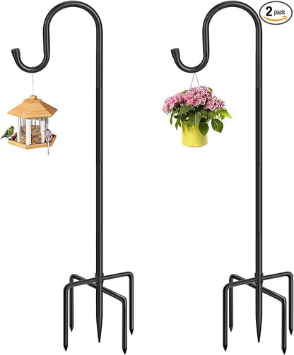 2-Pack 36" Garden Shepherd Hooks, Iron Plant Hangers