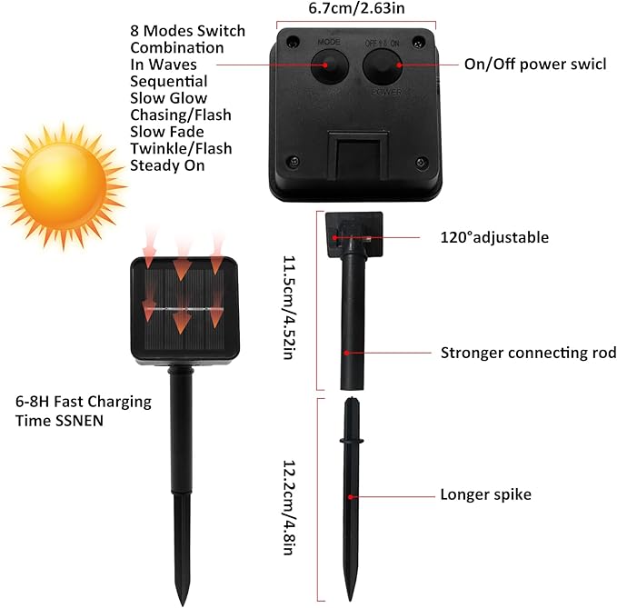 Solar Fairy Light Replacement Top, LED