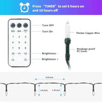 Christmas String Lights, 33ft 100 LED Waterproof Twinkle Lights