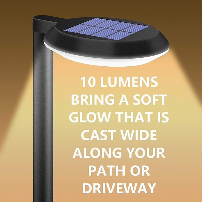 4-Pack Solar Pathway Lights, Waterproof LED Garden Lights