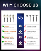 Solar Garden Path Lights 4-Pack, Waterproof