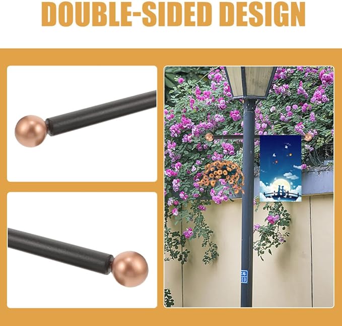 iplusmile Outdoor Lamp Post Cross Arm Aluminum Alloy Ladder Rest Handle Garden Light Pole Accessory Random Color