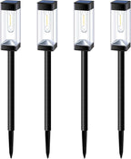 4-Pack Solar Pathway Lights, Waterproof LED Yard Lights
