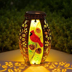 Cardinal Solar Lantern Set, Rustic Outdoor Lighting