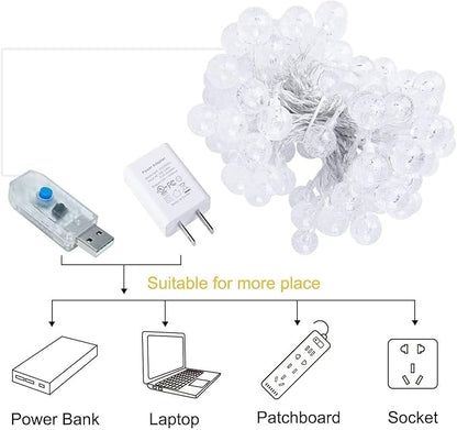 Outdoor String Lights, 33ft Warm White Waterproof LED