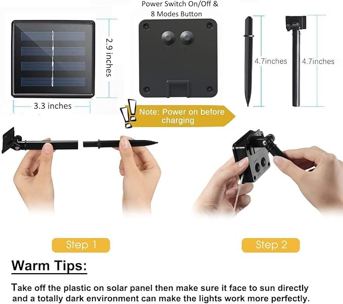 Solar Fairy Light Replacement Top, LED