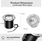 Multicolor In-Ground Solar Lights, Flat LED Landscape