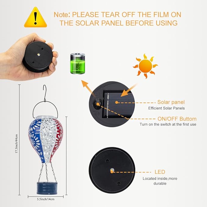 Garden Solar Lanterns, Waterproof LED Backyard Lights