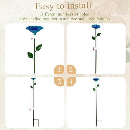 8-Pack Bee Watering Station, Metal Garden Bee Bath