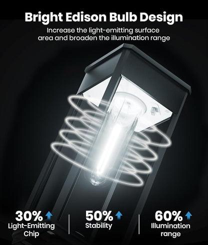Solar Pathway Lights Outdoor, 6 Pack Bright Solar Lights Outdoor, Auto On/Off, IP65 Waterproof Solar Garden Lights Solar Powered Landscape Lighting for Yard Patio Walkway Driveway Pathway